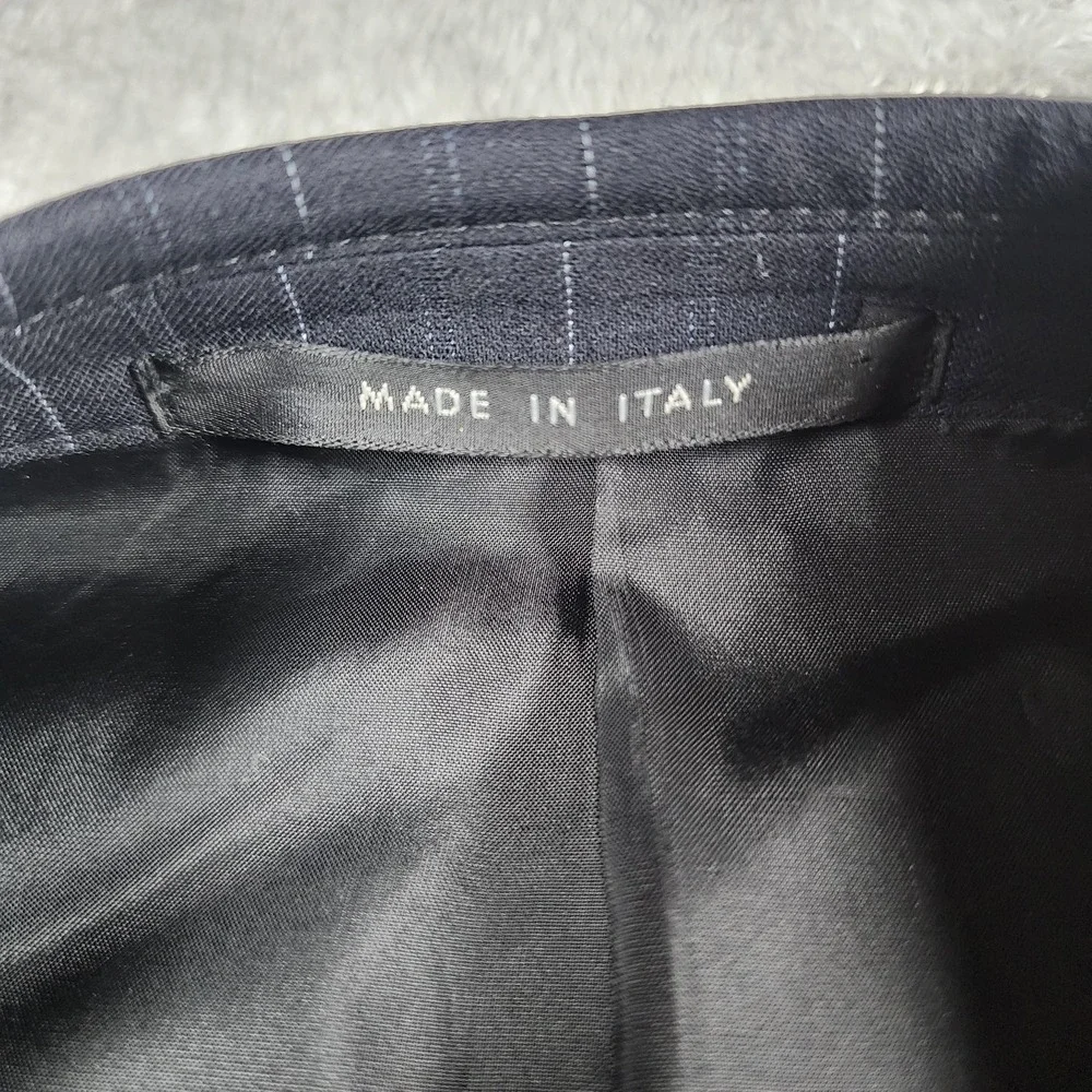 Armani‎ Collezioni Blazer Mens 40R Blue Pinstripe Wool Sport Coat Made Italy